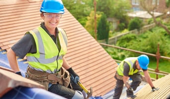 woman roofing 